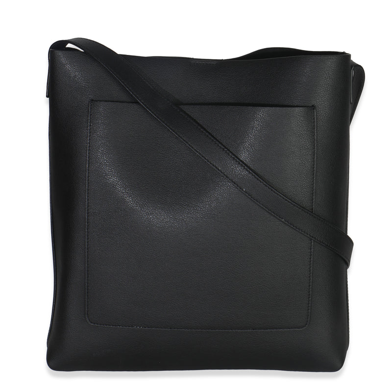 Saint Laurent Black Leather Bold Hobo Handbag