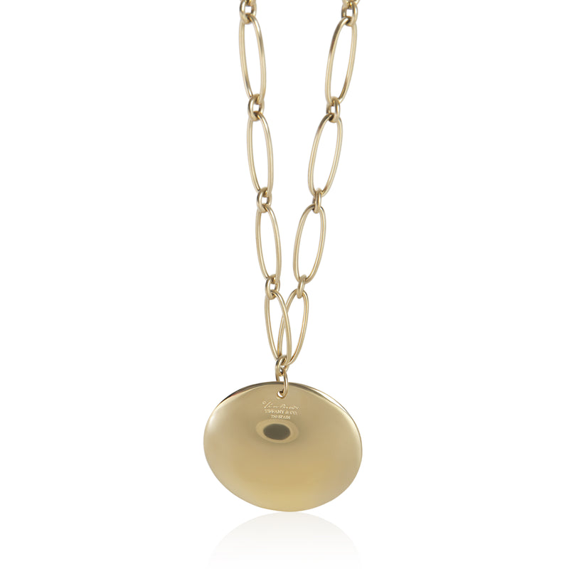 Tiffany & Co. Yellow Gold Elsa Peretti Round Disc Necklace 18k