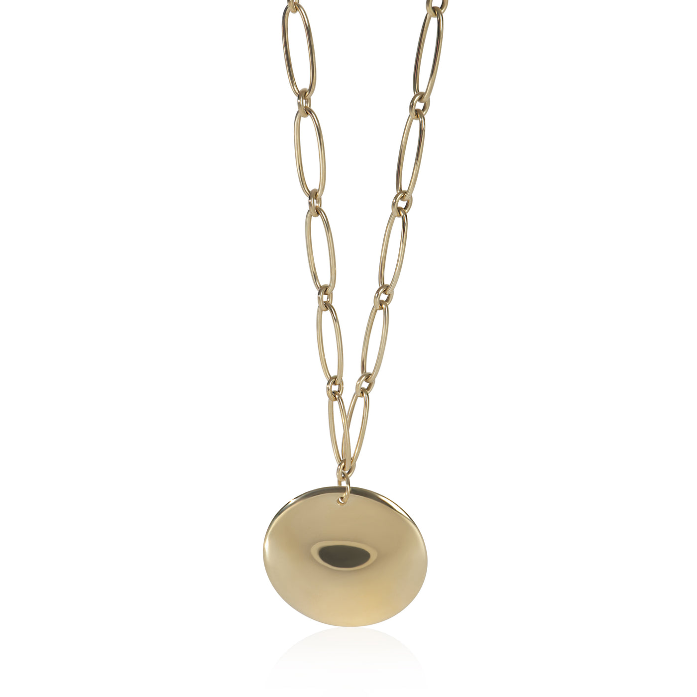 Tiffany & Co. Yellow Gold Elsa Peretti Round Disc Necklace 18k