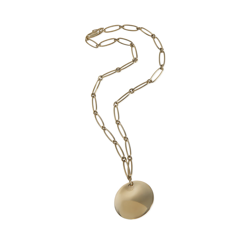 Tiffany & Co. Yellow Gold Elsa Peretti Round Disc Necklace 18k