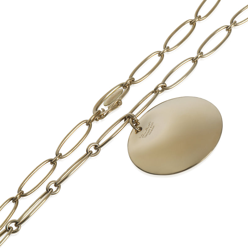 Tiffany & Co. Yellow Gold Elsa Peretti Round Disc Necklace 18k