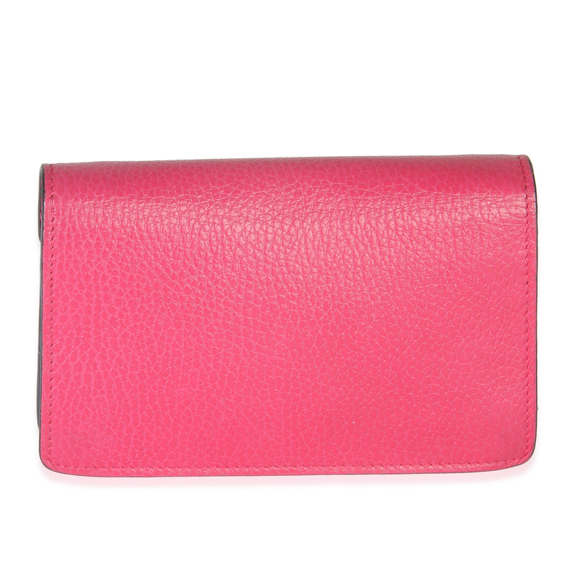 Gucci Pink Dollar Calfskin Crystal Super Mini Dionysus Flap Leather Handbag