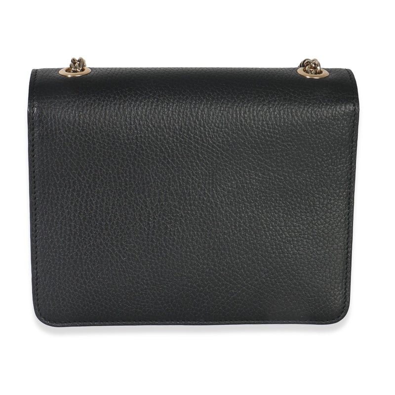 Gucci Black Dollar Calfskin Interlocking G Small Bag Leather Handbag