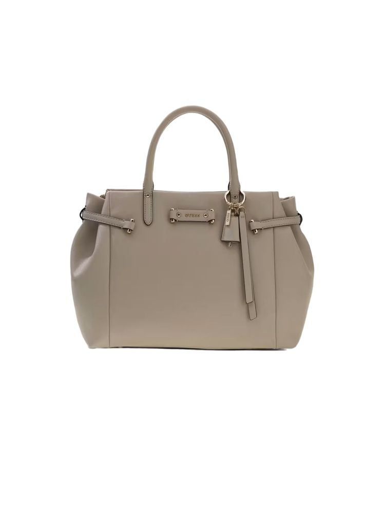 Guess Dorothy Girlfriend Shoulder Bag — Beige Polyurethane