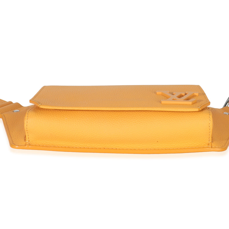 Louis Vuitton Safran Yellow Calfskin Aerogram Takeoff Slingbag Leather Handbag