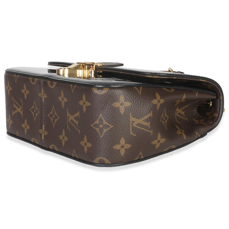 Louis Vuitton Monogram Canvas Black Vernis Cherrywood Bb Patent Leather Handbag