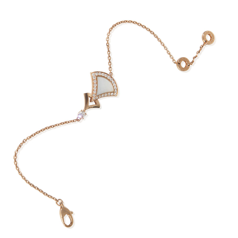 Bvlgari Rose Gold Mother Of Pearl And Diamond Divas Dream Bracelet 18k