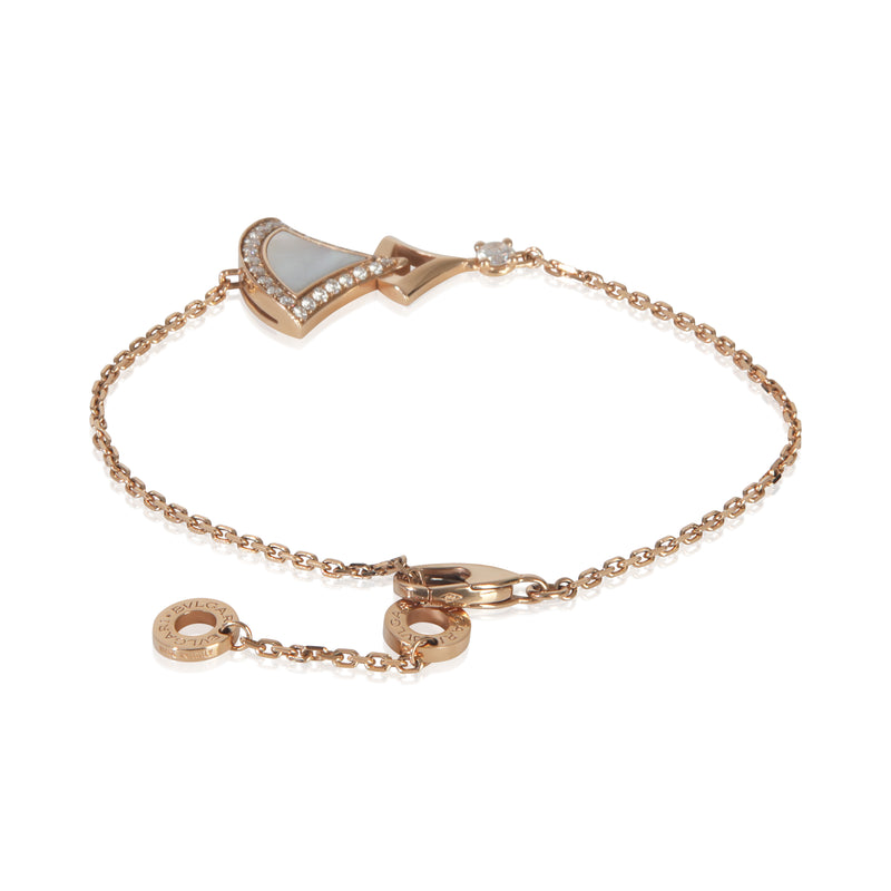 Bvlgari Rose Gold Mother Of Pearl And Diamond Divas Dream Bracelet 18k
