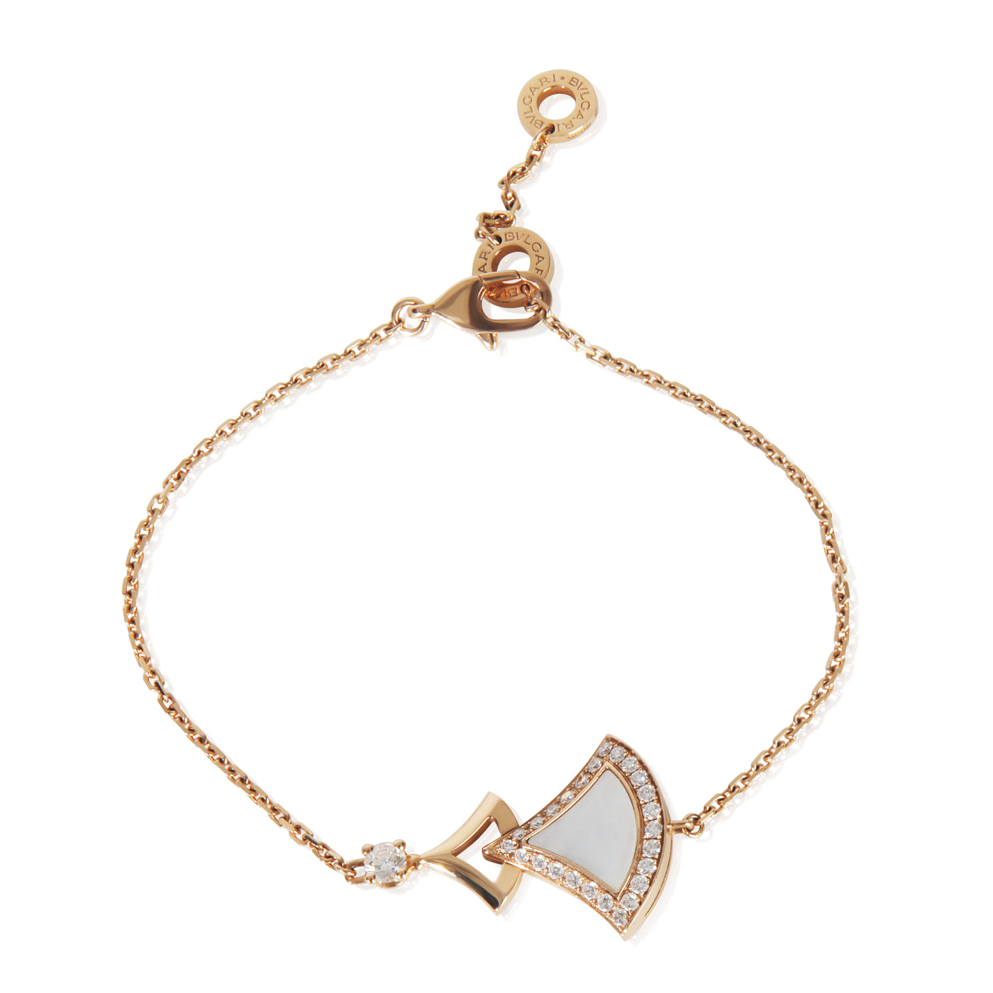 Bvlgari Rose Gold Mother Of Pearl And Diamond Divas Dream Bracelet 18k