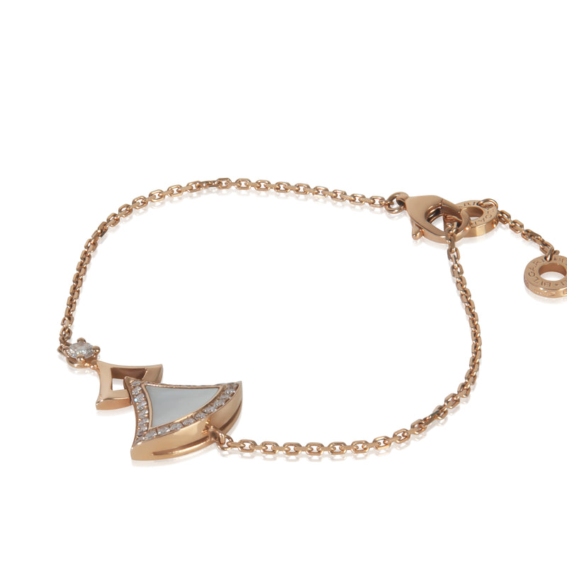 Bvlgari Rose Gold Mother Of Pearl And Diamond Divas Dream Bracelet 18k