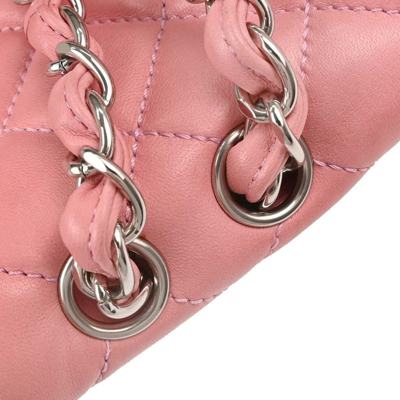 Chanel Classic Single Flap Quilted Lambskin Pink Leather Bag