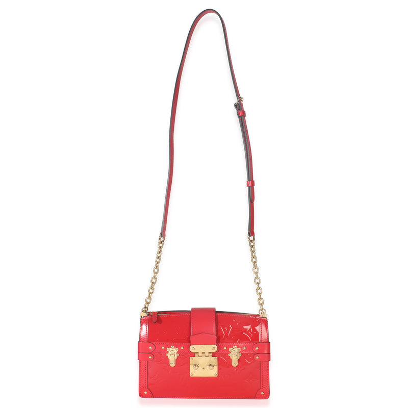 Louis Vuitton Cherry Monogram Vernis Trunk Clutch Bag Red Patent Leather Handbag