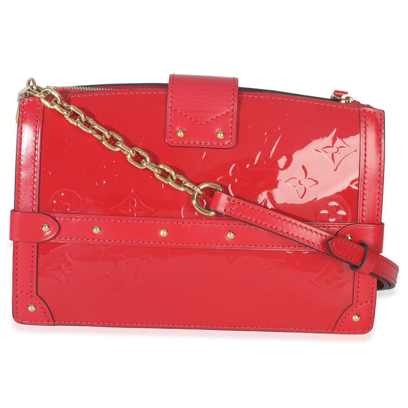 Louis Vuitton Cherry Monogram Vernis Trunk Clutch Bag Red Patent Leather Handbag