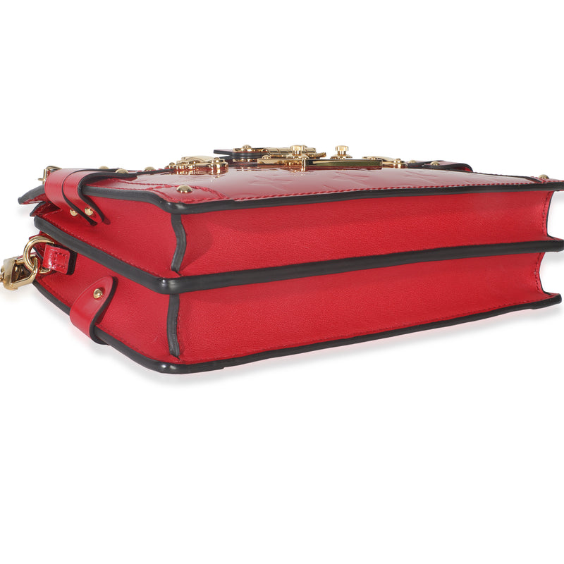 Louis Vuitton Cherry Monogram Vernis Trunk Clutch Bag Red Patent Leather Handbag