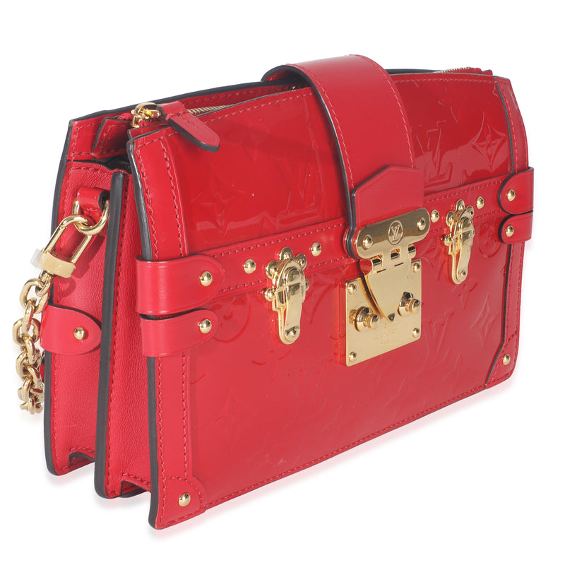 Louis Vuitton Cherry Monogram Vernis Trunk Clutch Bag Red Patent Leather Handbag