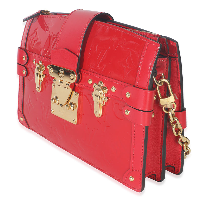 Louis Vuitton Cherry Monogram Vernis Trunk Clutch Bag Red Patent Leather Handbag