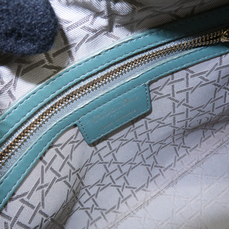 Christian Dior Lady Green Leather Bag