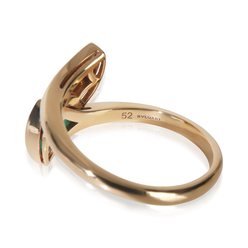 Bvlgari Rose Gold Malachite And Diamond Divas Dream Ring 18k