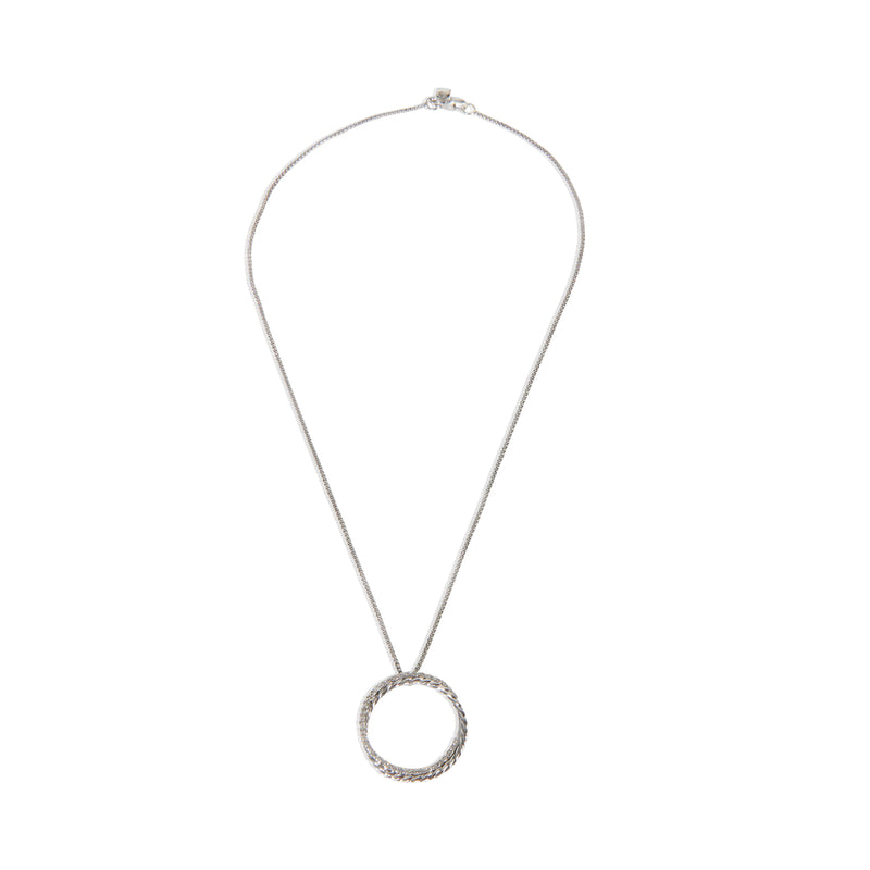 David Yurman Sterling Silver Diamond Infinity Crossover Pendant 925