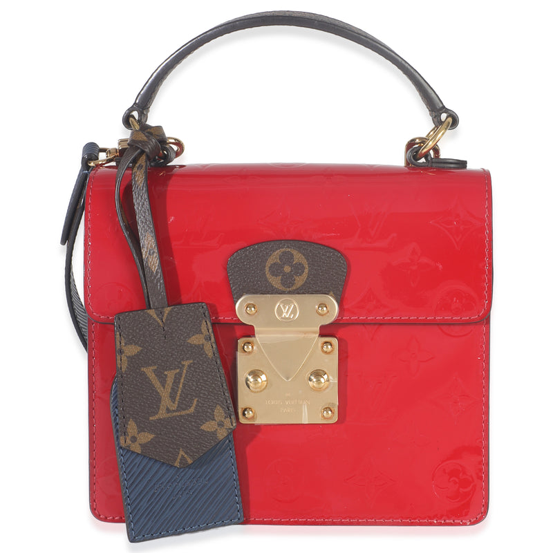 Louis Vuitton Scarlet Monogram Vernis Epi Spring Street Red Patent Leather Handbag