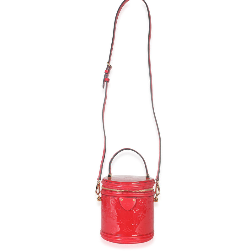 Louis Vuitton Cherry Monogram Vernis Cannes Red Patent Leather Handbag
