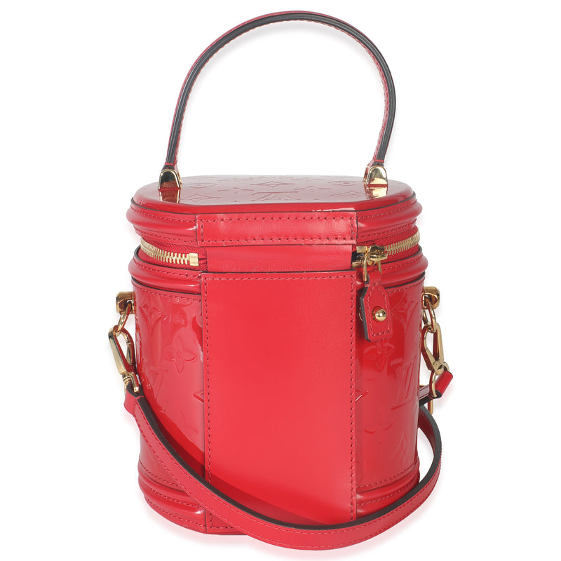 Louis Vuitton Cherry Monogram Vernis Cannes Red Patent Leather Handbag