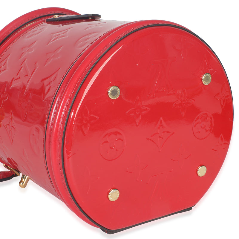 Louis Vuitton Cherry Monogram Vernis Cannes Red Patent Leather Handbag