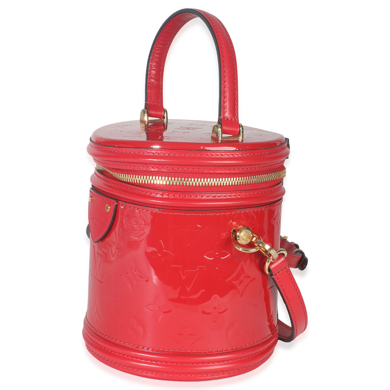 Louis Vuitton Cherry Monogram Vernis Cannes Red Patent Leather Handbag