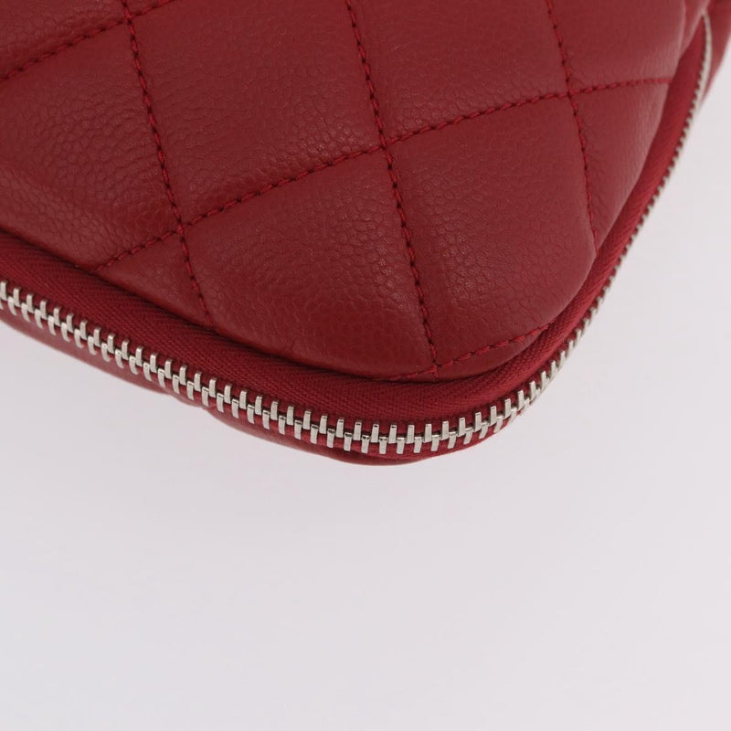 Chanel Timeless Cc Expandable Quilted Caviar Red Leather Bag