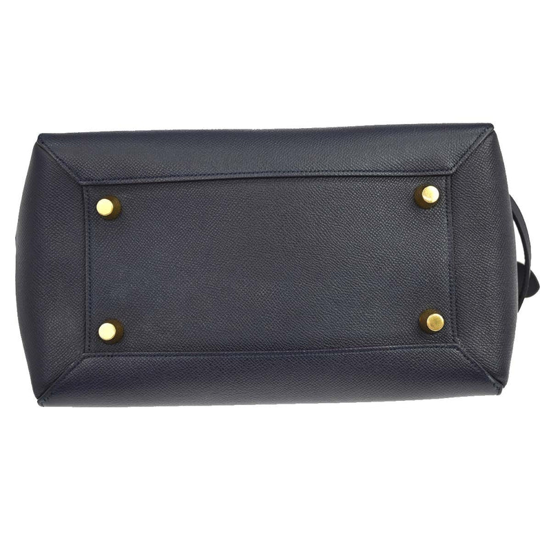 Celine Belt Textured Leather Blue Bag