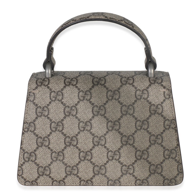 Gucci Beige Gg Supreme Canvas Mini Dionysus Top Handle Bag Handbag