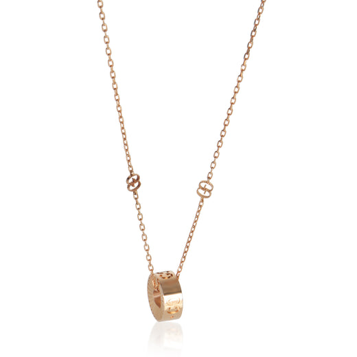 Gucci Rose Gold Icon Gg Star Necklace 18ik