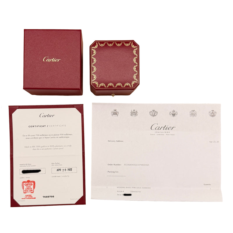 Cartier Rose Gold Diamond Small Model Love Ring 18k