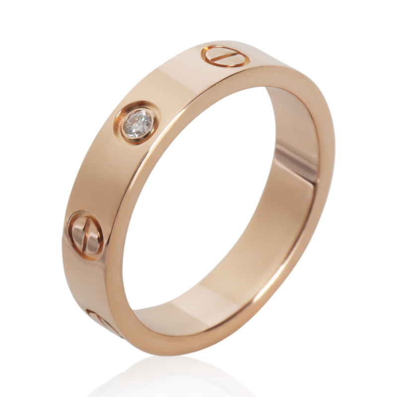 Cartier Rose Gold Diamond Small Model Love Ring 18k