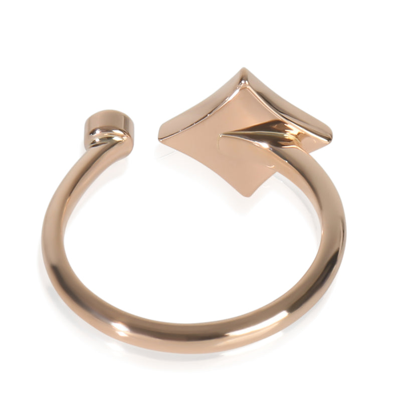 Louis Vuitton Rose Gold Mother Of Pearl And Diamond Blossom Ring 18k