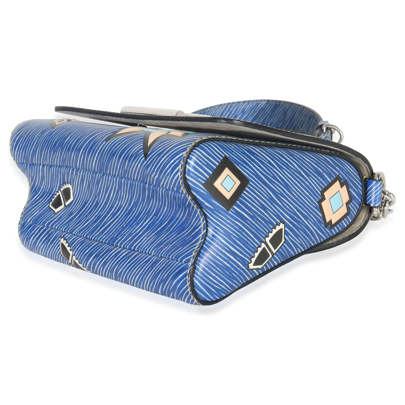 Louis Vuitton Blue Denim Aztec Epi Twist Pm Leather Handbag
