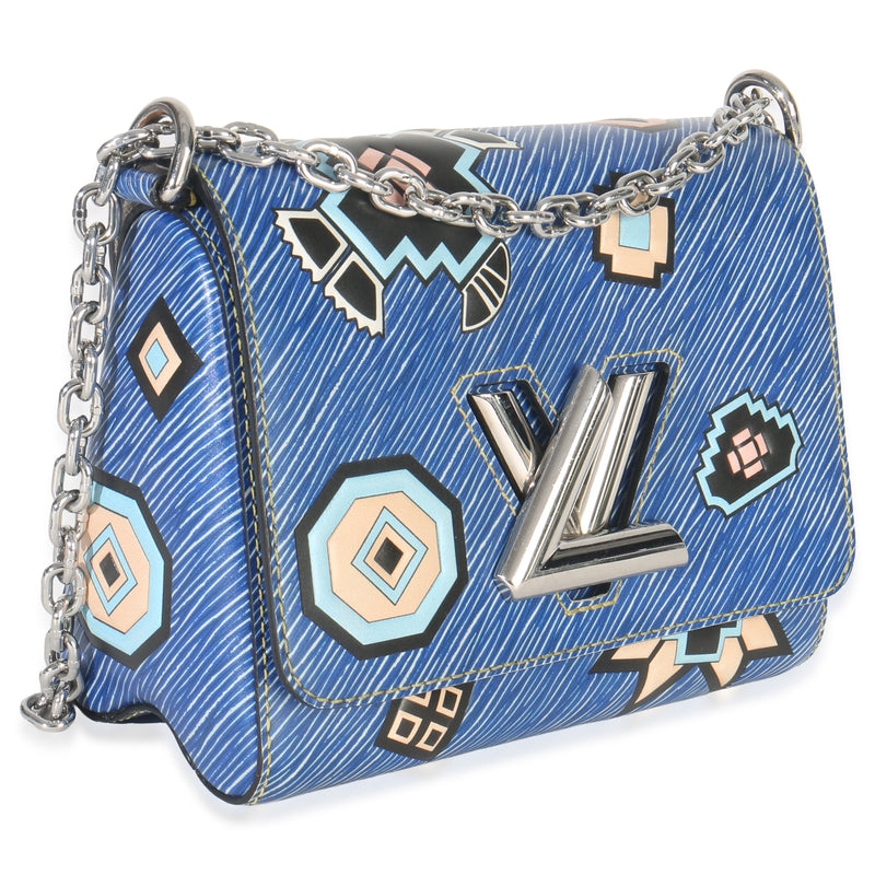 Louis Vuitton Blue Denim Aztec Epi Twist Pm Leather Handbag