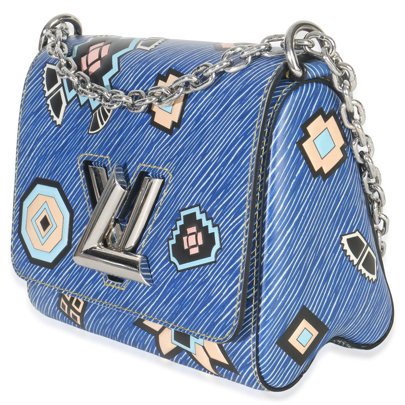 Louis Vuitton Blue Denim Aztec Epi Twist Pm Leather Handbag