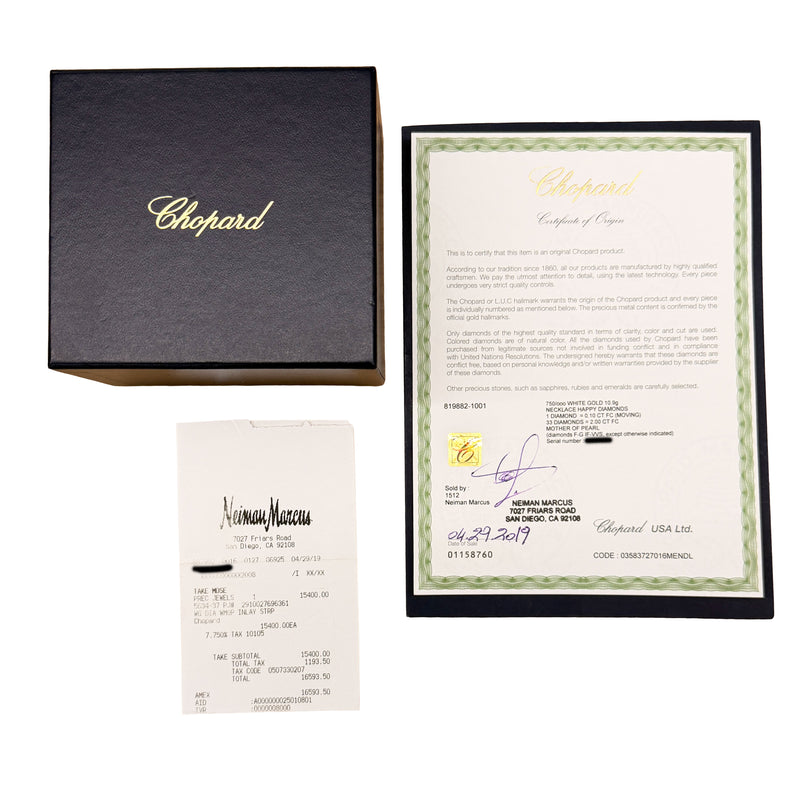 Chopard White Gold Diamond Happy Dreams Necklace 18k