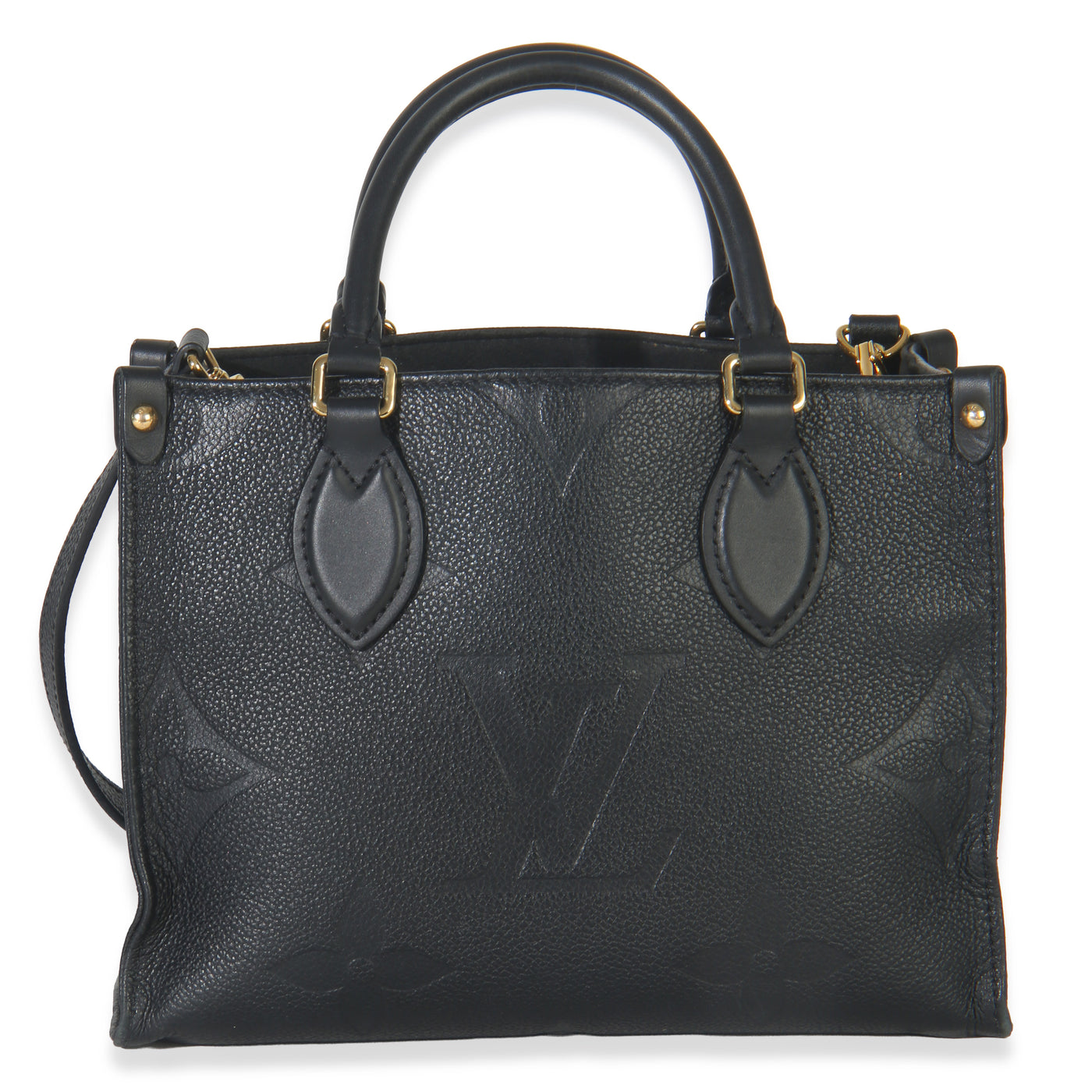 Louis Vuitton Black Monogram Empreinte Onthego Pm Leather Handbag
