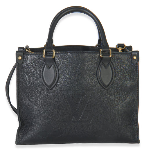 Louis Vuitton Black Monogram Empreinte Onthego Pm Leather Handbag