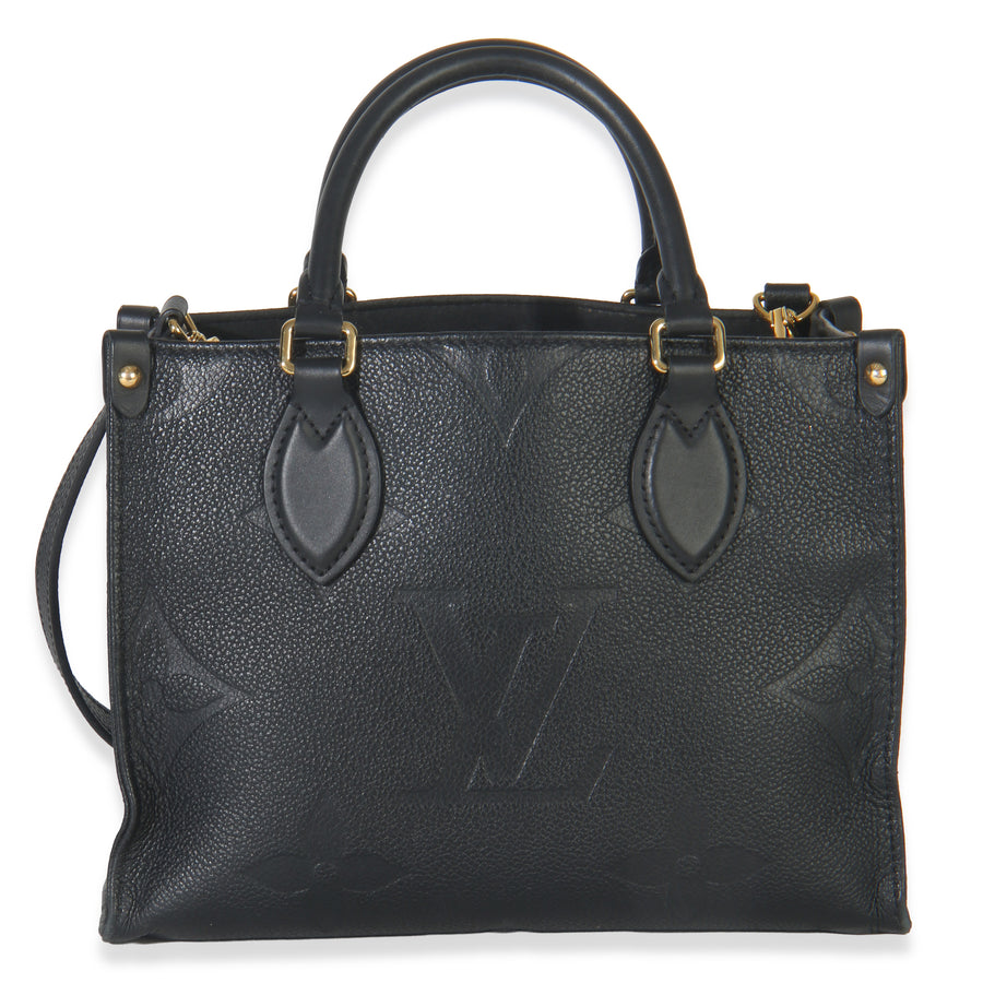 Louis Vuitton Black Monogram Empreinte Onthego Pm Leather Handbag