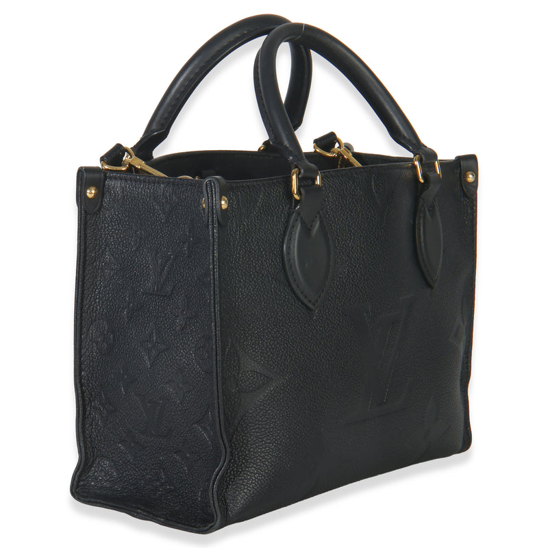 Louis Vuitton Black Monogram Empreinte Onthego Pm Leather Handbag