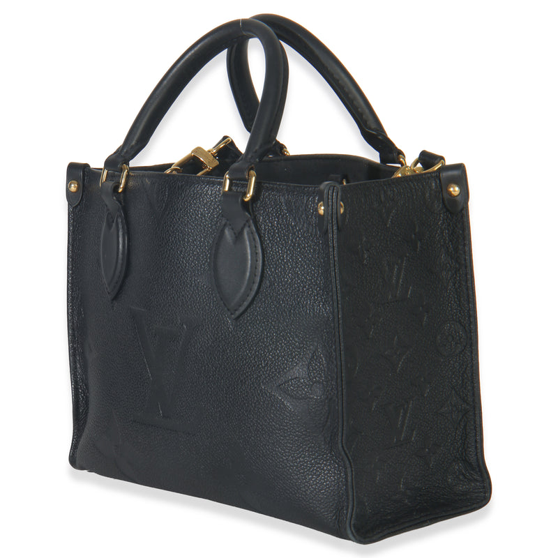 Louis Vuitton Black Monogram Empreinte Onthego Pm Leather Handbag