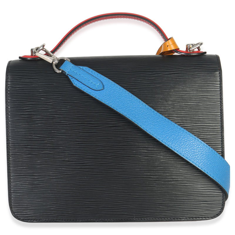 Louis Vuitton Black Red Blue Epi Neo Monceau Bag Black; Multicolor Leather Handbag