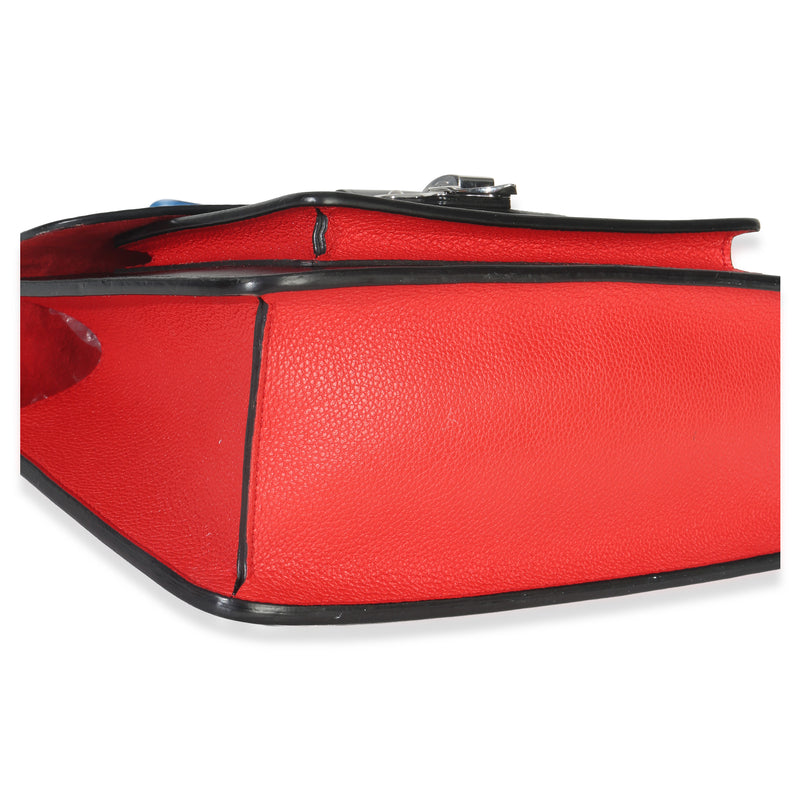 Louis Vuitton Black Red Blue Epi Neo Monceau Bag Black; Multicolor Leather Handbag