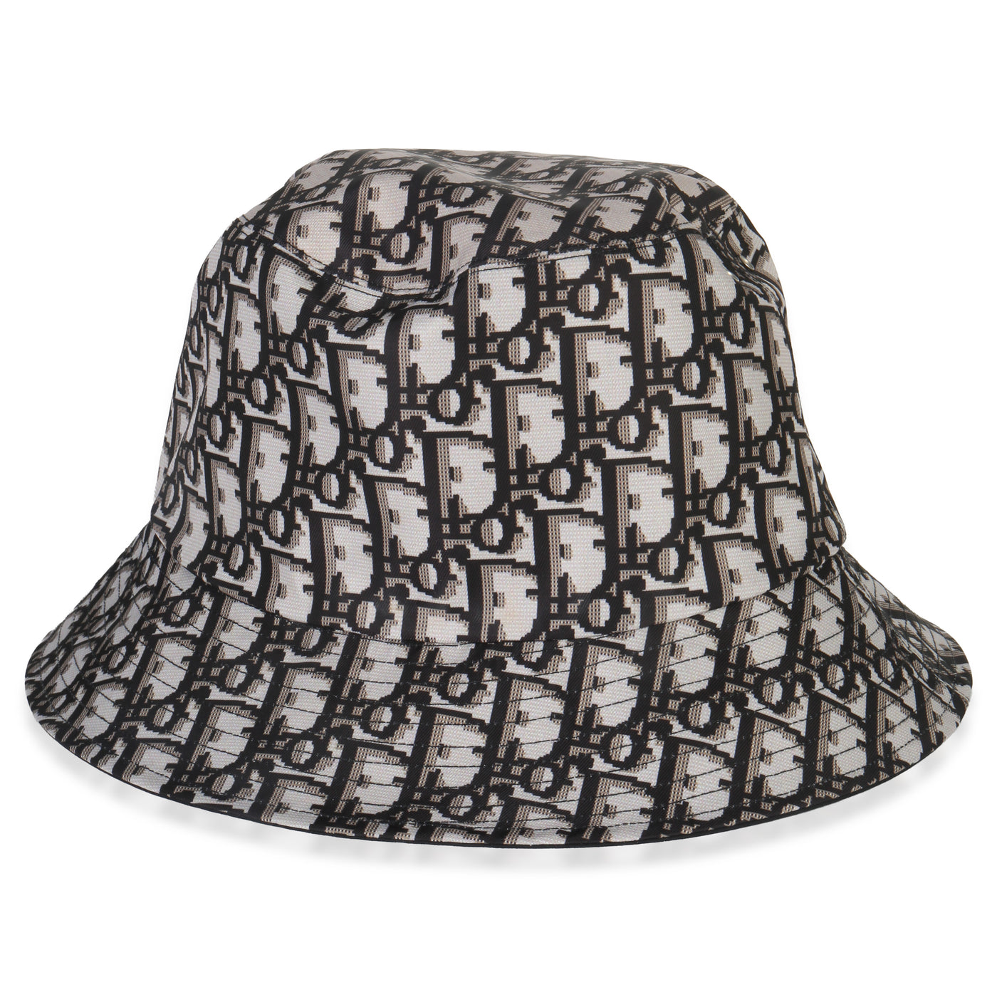 Christian Dior Black Nylon Reversible Teddy Bucket Hat 56 Fabric