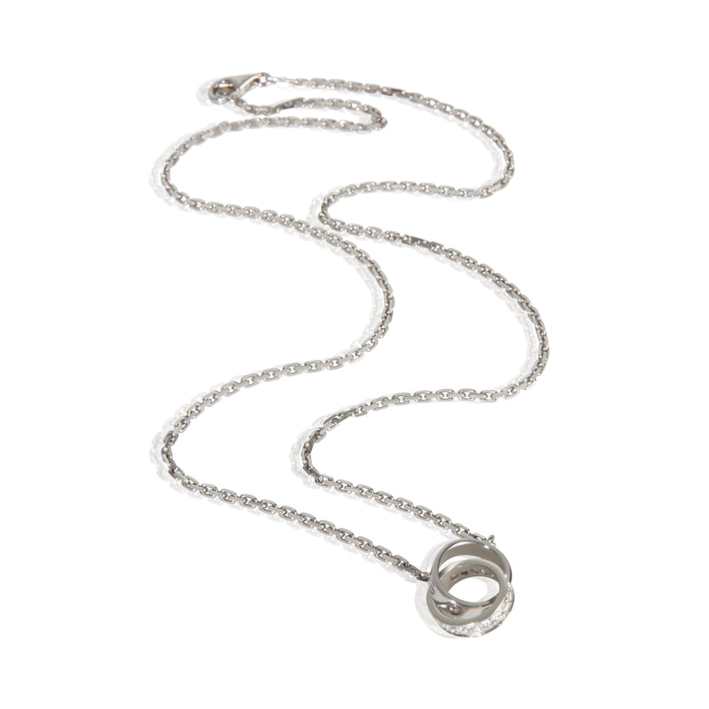 Cartier White Gold Diamond Love Necklace 18k