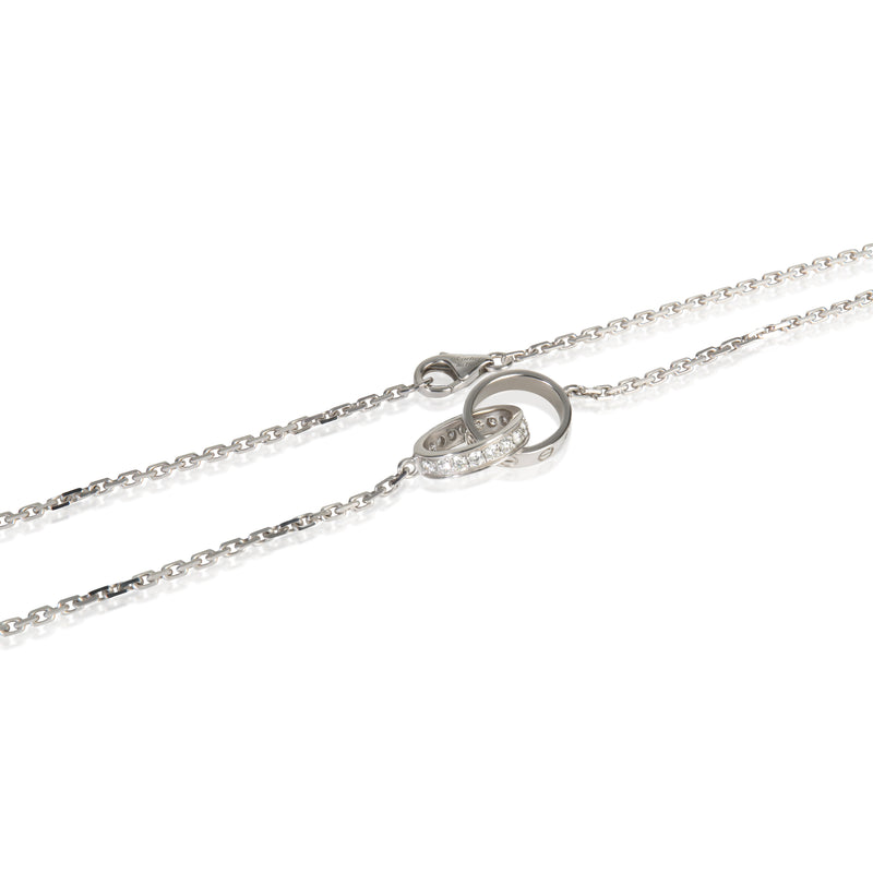 Cartier White Gold Diamond Love Necklace 18k