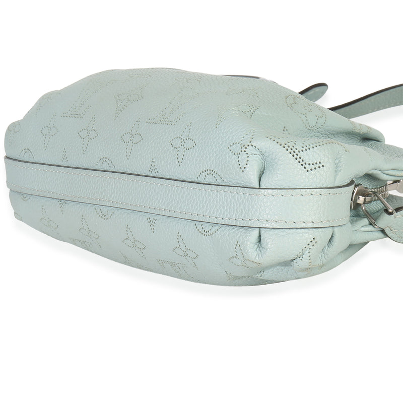 Louis Vuitton Vert Lagon Monogram Mahina Scala Mini Pouch Blue Leather Handbag